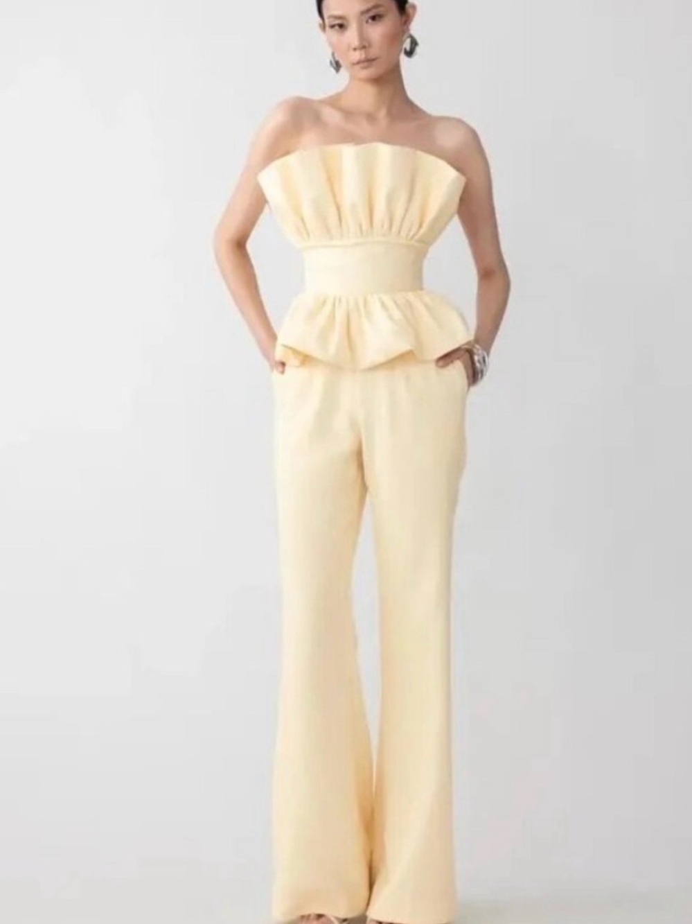 SAU LEE | Butter Yellow Matching Top + Pants | xs
